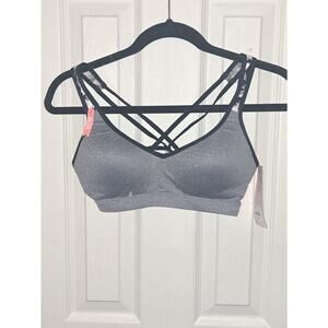 American Heritage Sports Bra Size Medium Gray and Black NWT